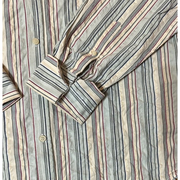 Syllables System Long Sleeve Button Up Striped Shirt Size XL - Picture 3 of 8